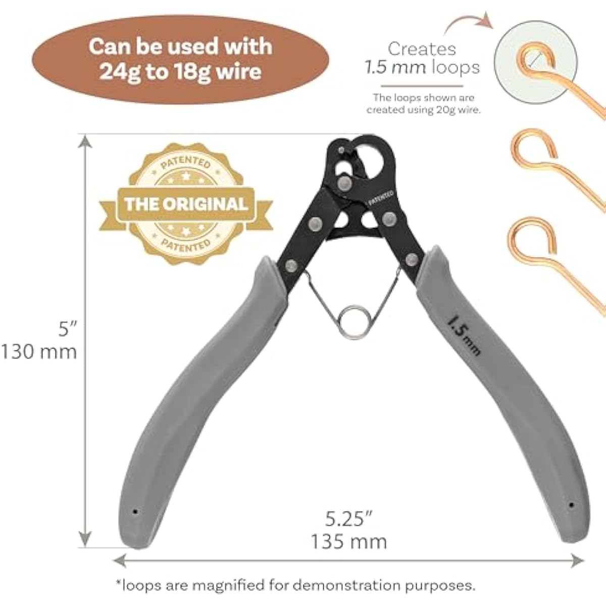The Beadsmith Original One Step Looper – Create and Trim Consistent 1.5 mm Loops for Jewelry Making, Use With 24-18g Craft Wire (Patented)