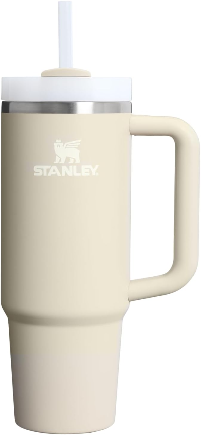 STANLEY Quencher H2.0 Tumbler with Handle and Straw 40 oz | Flowstate 3-Position Lid | Cup Holder Compatible for Travel | Insulated Stainless Steel Cup | BPA-Free | Cherry Blossom