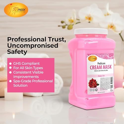 SPA REDI Professional Cream Mask – Spa-Grade Skin Hydration, Nourishment & Relaxation | Pro-Performance. Pure Peace of Mind. | Superior Client Satisfaction & GHS Safety 128 Oz