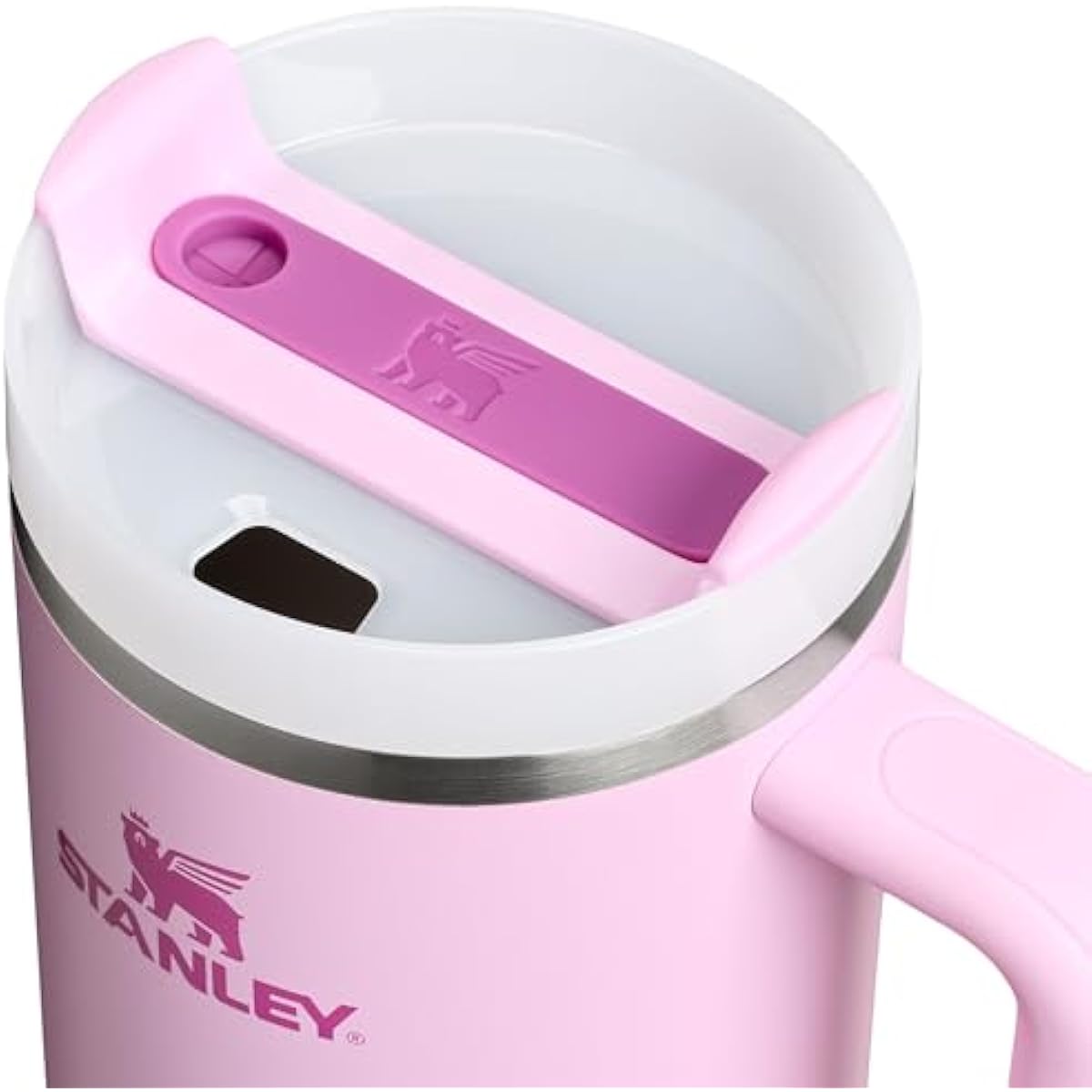 STANLEY Quencher H2.0 Tumbler with Handle and Straw 40 oz | Flowstate 3-Position Lid | Cup Holder Compatible for Travel | Insulated Stainless Steel Cup | BPA-Free | Cherry Blossom