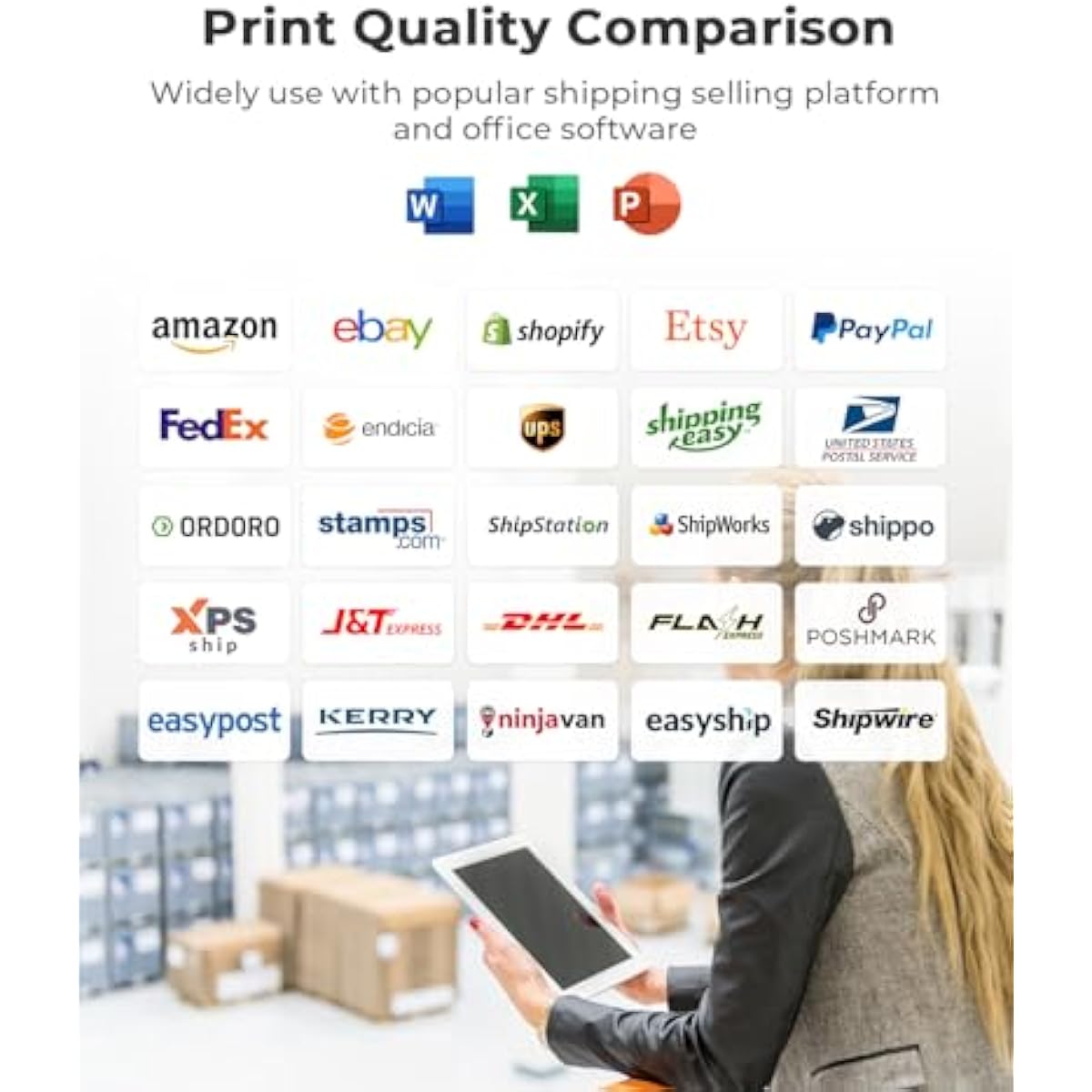 Nelko Genuine 4x6 Direct Thermal Shipping Label (Pack of 500 Fan-Fold Labels), 4x6 Thermal Labels for Nelko PL70E Shipping Label Printer, Perforated and Strong Adhesive, Commercial Grade