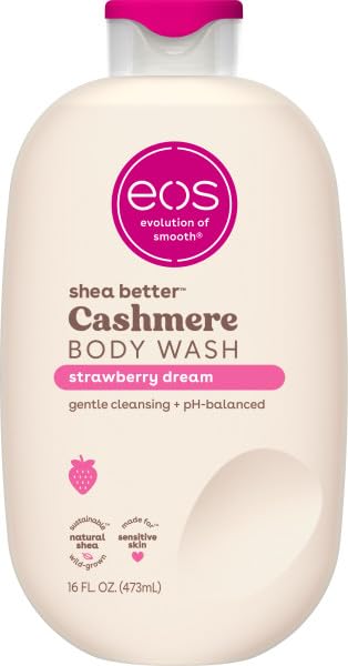 eos Body Wash, Vanilla, Moisturizing Creamy Gel Formula with Shea Butter, Glycerin, Vitamin E, pH Balanced, Sensitive Skin, Vegan, 16 fl oz