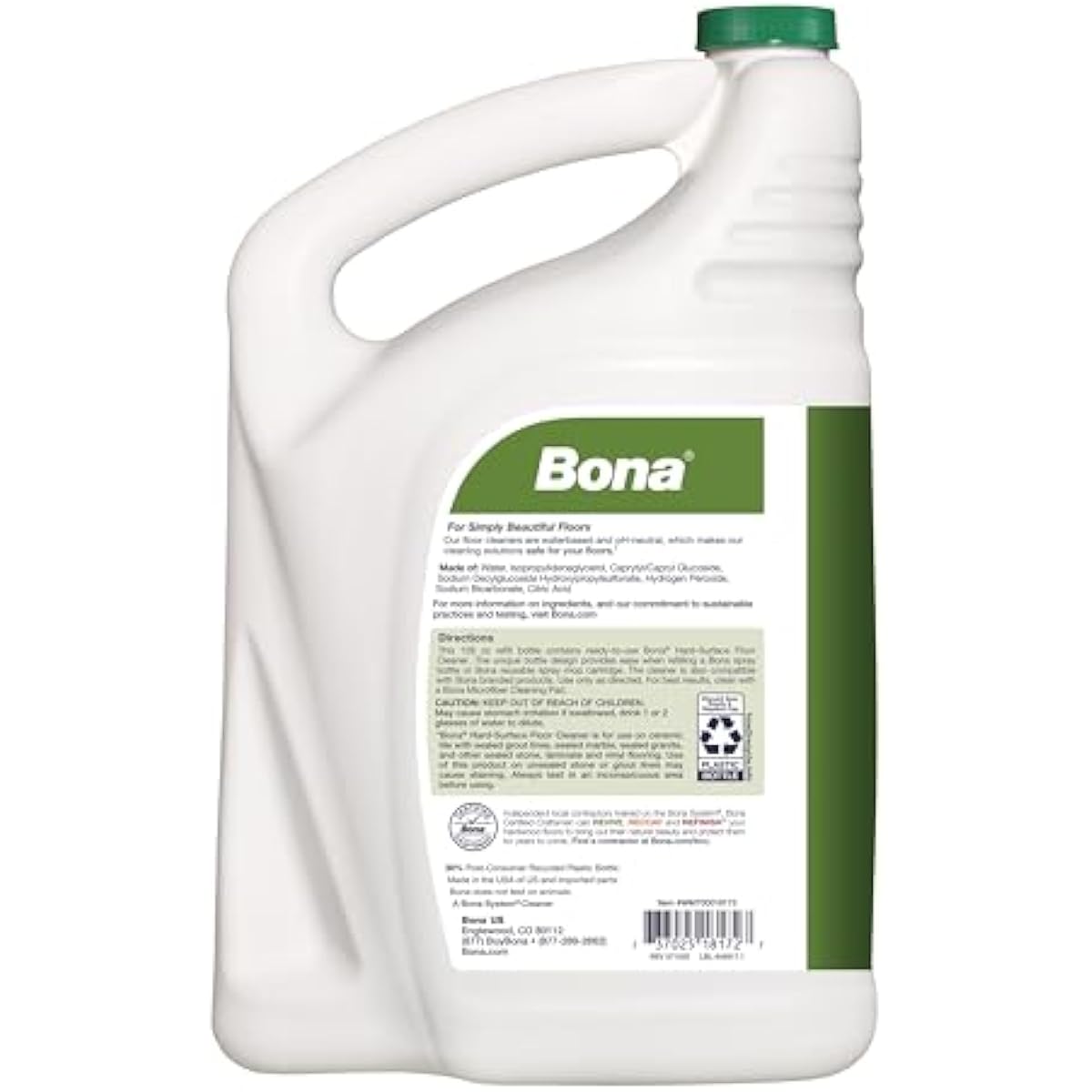 Bona Multi-Surface Floor Cleaner Refill - 128 fl oz - Unscented - Refill for Bona Spray Mops and Spray Bottles - Residue-Free Floor Cleaning Solution for Stone, Tile, Laminate, and Vinyl Floors