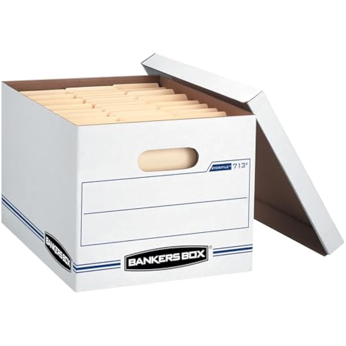 Bankers Box 12 Pack Standard Duty File Storage Boxes, Standard Assembly, Removable Lid, Letter/Legal (0071301)