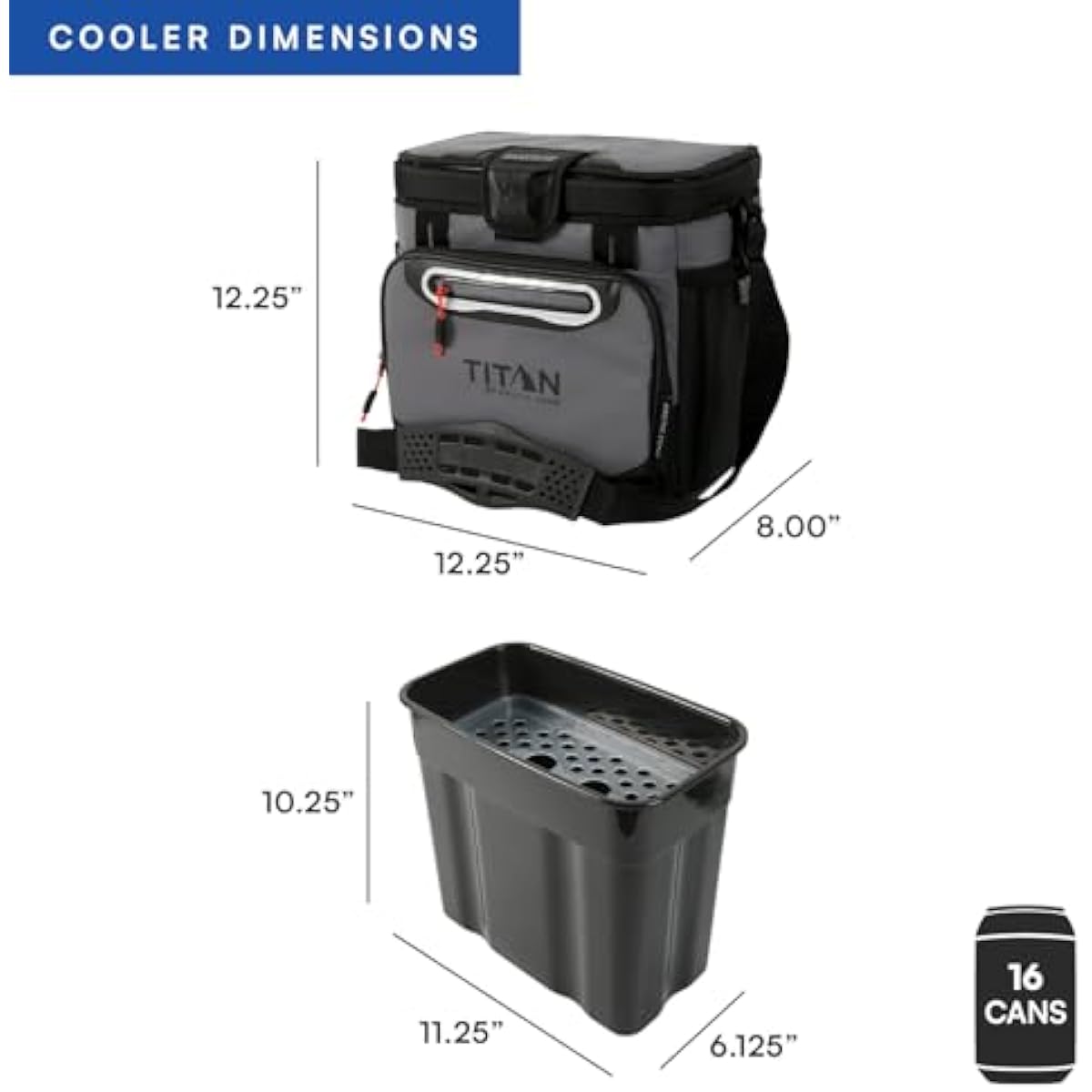 Titan by Arctic Zone Deep Freeze Cooler - Zipperless Hardbody Cooler - Deep Freeze Insulation, HardBody Liner, and SmartShelf