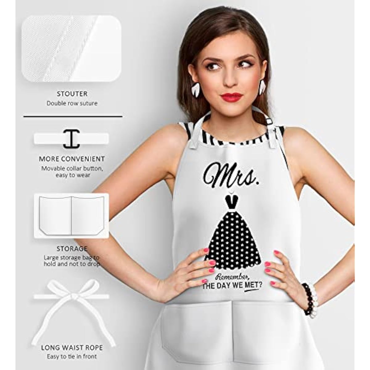 Mr & Mrs Aprons for Couple Gift-Anniversary,Bridal Shower,Wedding,Engagement,Christmas Gifts for Couple,Kitchen Gift Set