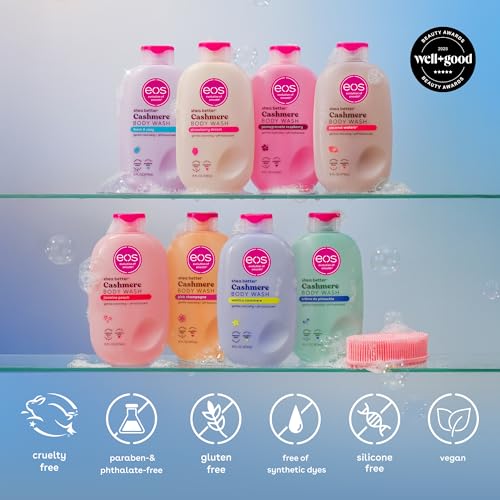 eos Body Wash, Vanilla, Moisturizing Creamy Gel Formula with Shea Butter, Glycerin, Vitamin E, pH Balanced, Sensitive Skin, Vegan, 16 fl oz