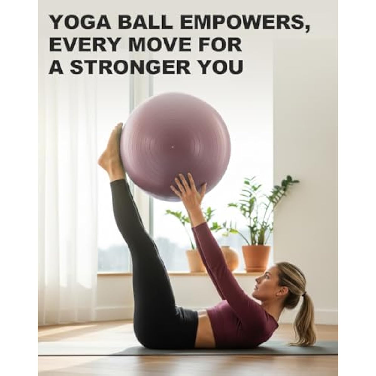 Trideer Exercise Ball Yoga Ball,Office Seating & Balance Ball Chair, Stability Ball for Pilates, Physical Therapy,Core Training & Balance Improvement & Stretching