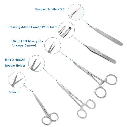 Suture Practice Kit,Silicone Suturing Pad with Wound Closure Trainer for Nursing,Vet and Medical School Training,Education Only.