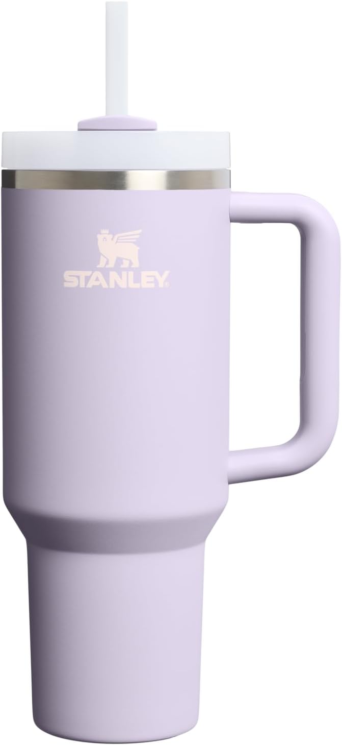 STANLEY Quencher H2.0 Tumbler with Handle and Straw 40 oz | Flowstate 3-Position Lid | Cup Holder Compatible for Travel | Insulated Stainless Steel Cup | BPA-Free | Cherry Blossom