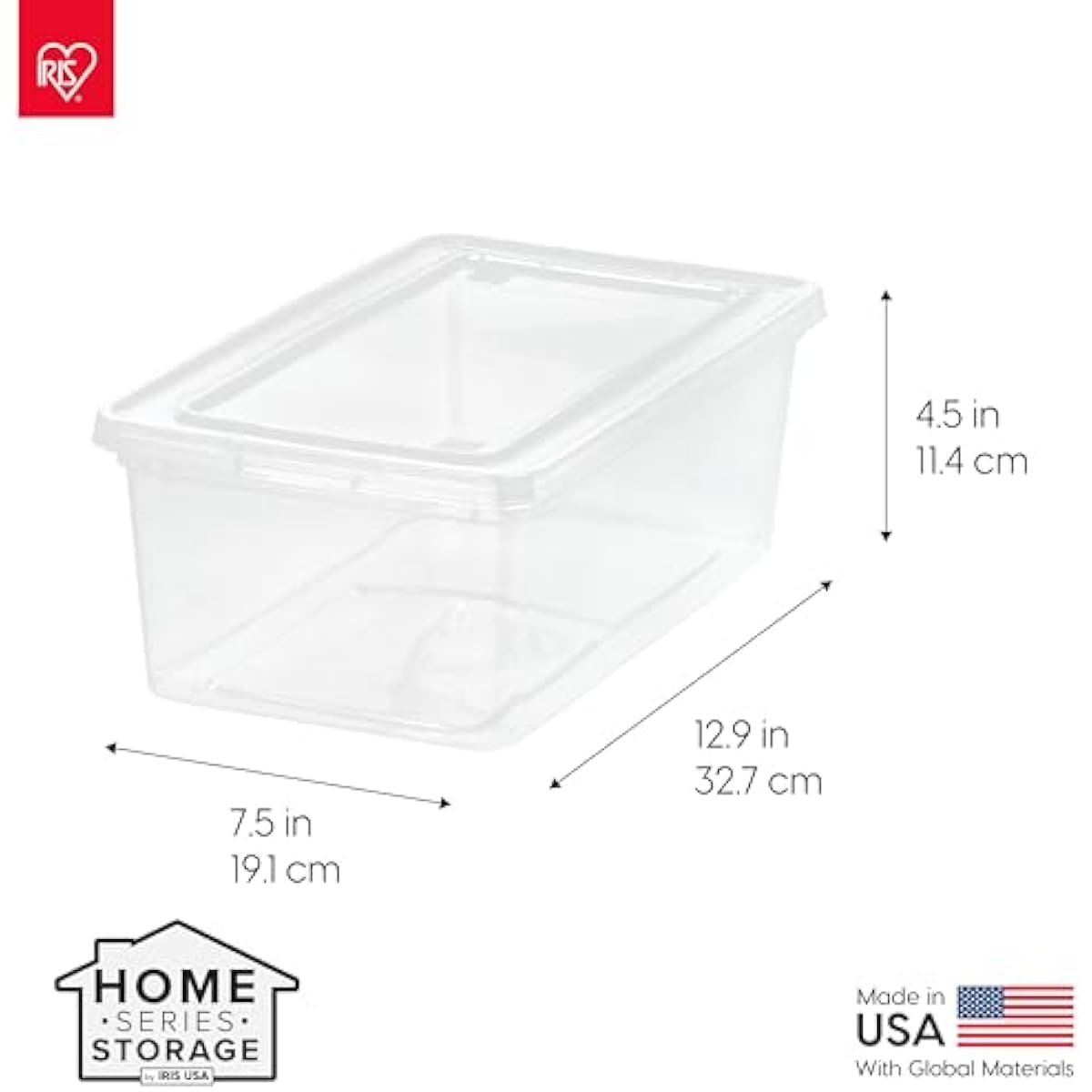 IRIS USA 20-Pack Storage Bins with Lids, 6 Quart, Shoe Boxes Clear Stackable Containers Organize Shoes Closet Shelves, Classroom Organization Teacher Tools, Game Storage - BPA-Free Plastic