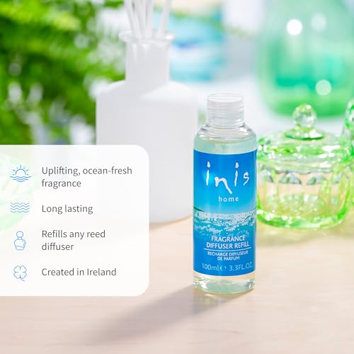 Inis the Energy of the Sea Reed Diffuser Oil Refill - Ocean Fresh Fragrance for Home - 3.3 Fluid Ounce