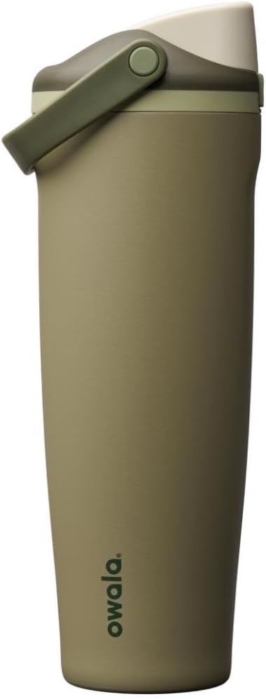 Owala FreeSip Sway Insulated Stainless Steel Water Bottle with Two-Way Spout, Built-In Straw and Bucket Handle, Made for Travel, School, and Sports, 30oz, BPA Free, Leak Proof, Daybreak