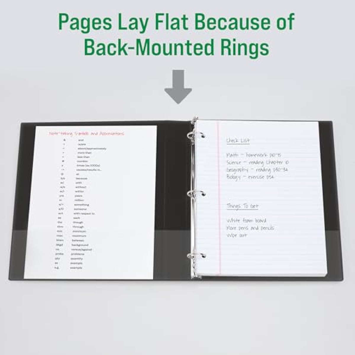 Office Essentials Economy View 3 Ring Binders, 0.5" Round Rings, 0.7" Spine, 100-Sheet Capacity, White Binders (12-Pack of 03422)