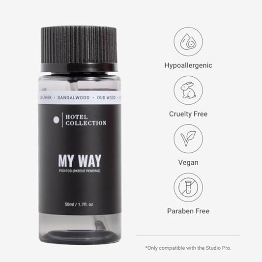 Hotel Collection Diffuser Oil-My Way Pro-Pod-Aromatherapy Essential Fragrance Oil-Sandalwood, Warm Virginia Cedar& Beautiful Iris-50ML 1.7 Fl oz