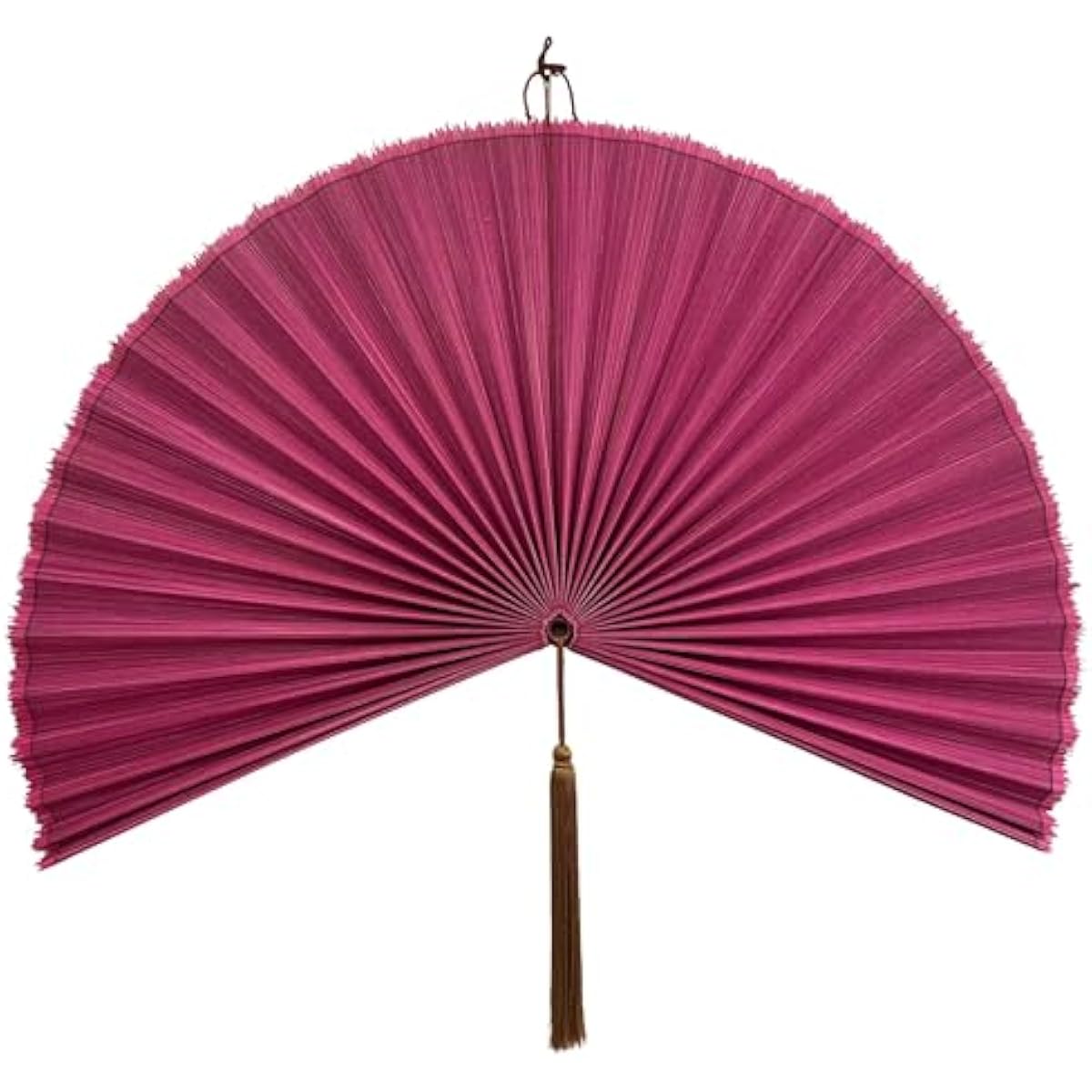 ChumDecor Fan Wall Decor,Large Bamboo Fan Wall Art For Boho Hanging Headboard,Decorative Folding Fan For Over Bed Decorations, (Pink, 40inch)