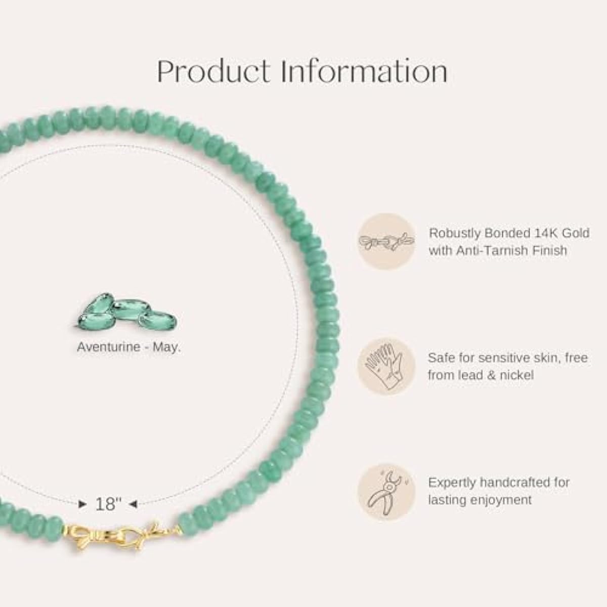 Rainbow Colorful Gemstone Beaded Choker Necklace for Women 14K Gold Bow Birthstone Beads Chokers 18inches