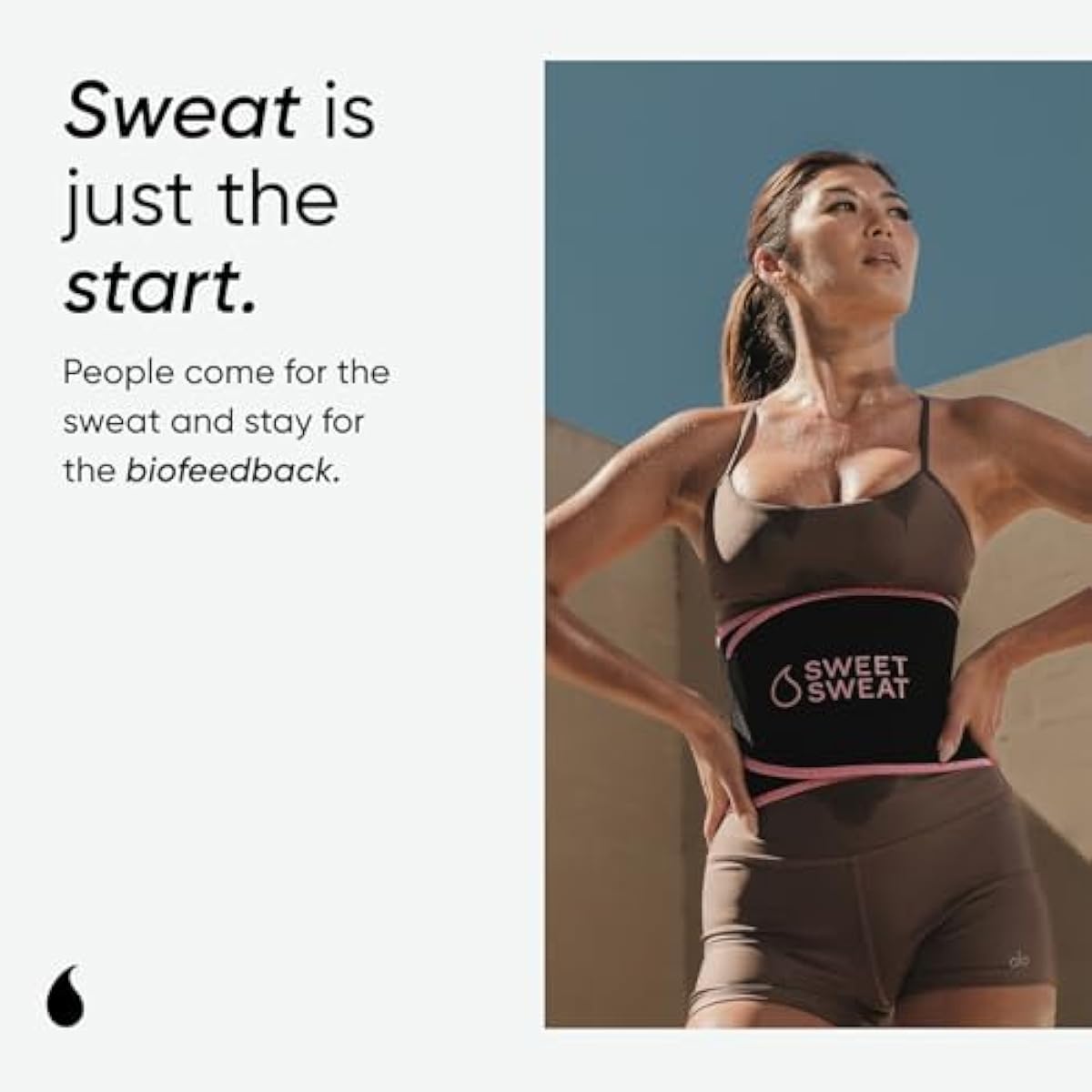 Sports Research Sweet Sweat Waist Trimmer (Core Series) - Premium Sweat Enhancing Fitness Band for Women & Men