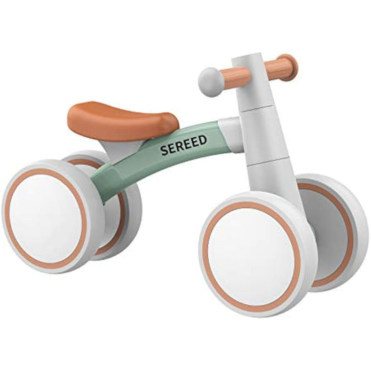SEREED Baby Balance Bike for 1 Year Old Boys Girls 12-24 Month Toddler Balance Bike, 4 Wheels Toddler First Bike, First Birthday Gifts