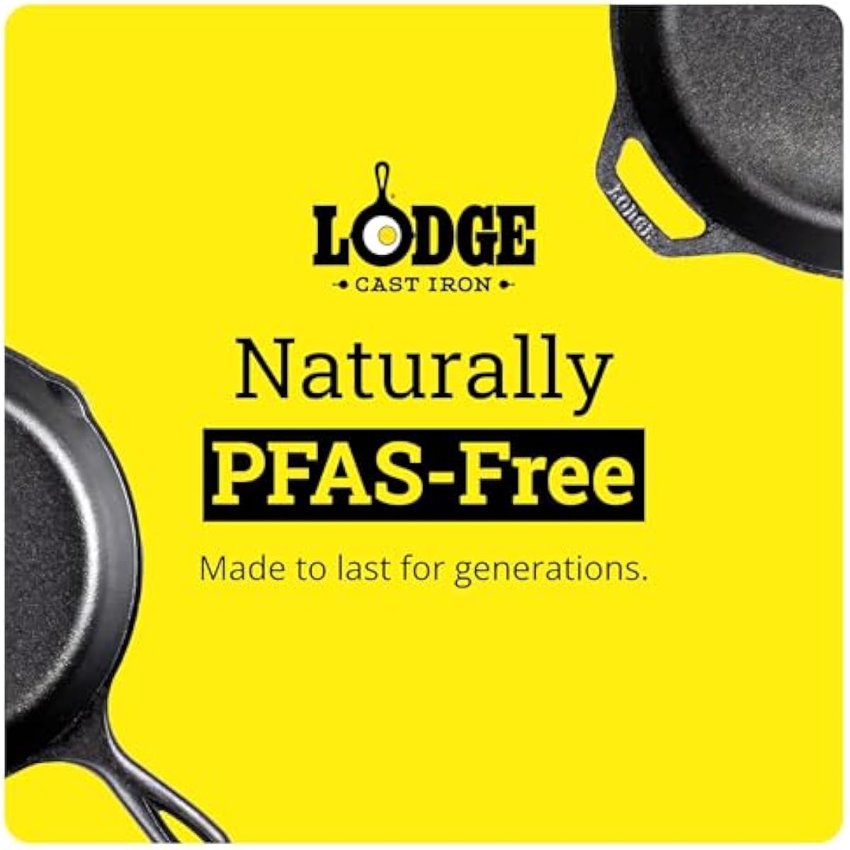 Lodge Seasoned Cast Iron Skillet - Quality Frying Pan for the Stove, Oven, Grill & Campfire - Includes Silicone Hot Handle Holder - Non-Toxic, Nonstick & Long-Lasting - 12 Inches