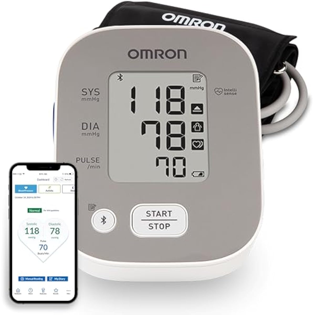 OMRON Bronze Blood Pressure Monitor for Home Use & Upper Arm Blood Pressure Cuff - #1 Doctor & Pharmacist Recommended Brand - Clinically Validated - Connect App