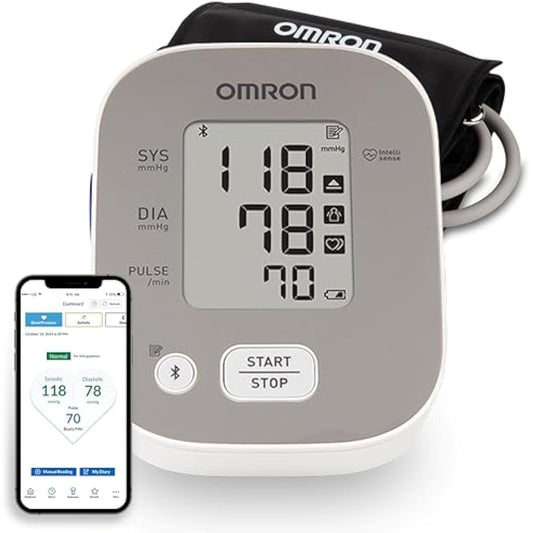 OMRON Bronze Blood Pressure Monitor for Home Use & Upper Arm Blood Pressure Cuff - #1 Doctor & Pharmacist Recommended Brand - Clinically Validated - Connect App