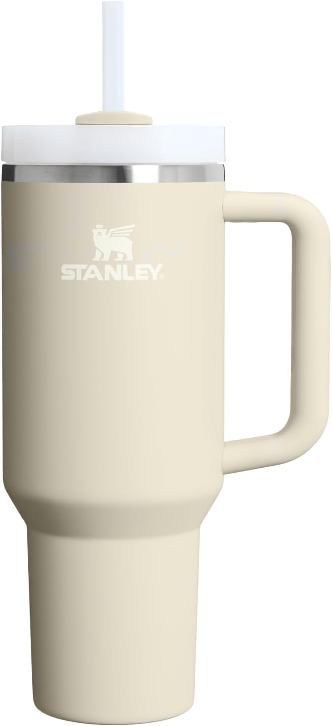 STANLEY Quencher H2.0 Tumbler with Handle and Straw 40 oz | Flowstate 3-Position Lid | Cup Holder Compatible for Travel | Insulated Stainless Steel Cup | BPA-Free | Cherry Blossom