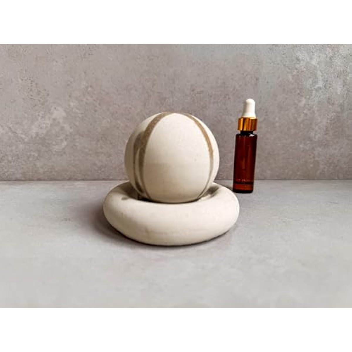 Concrete Essential Oil Diffuser, Aromatherapy Sphere, Passive Dome Diffuser, Cement Decor, Fragrance Air Freshener, Cement Diffuser Stone, Ball Ornament, Non-Electric Diffusing Stone