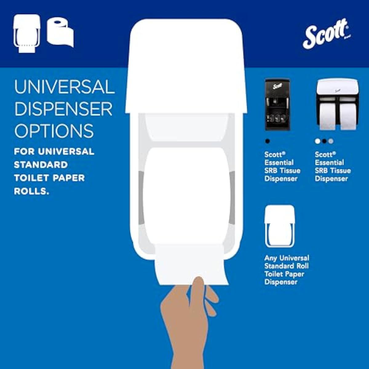 Scott Professional 100% Recycled Fiber Standard Roll Bulk Toilet Paper (13217), 2-Ply, Elevated Design, White, Individually Wrapped (80 Rolls of 473 Sheets, 37,840 Sheet Total)