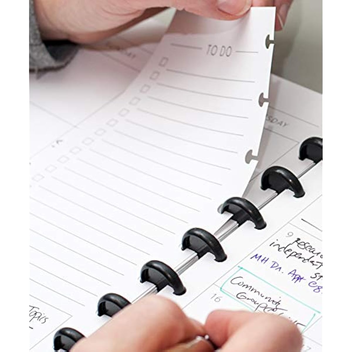 BetterNote Matte Cover for Discbound Planners, fits Disc Notebooks like Levenger Circa, Arc Staples, TUL Office Depot, Big Happy Planner, MAMBI 365, Talia (Kaleidoscope, 11-Disc, 8.5"x11")