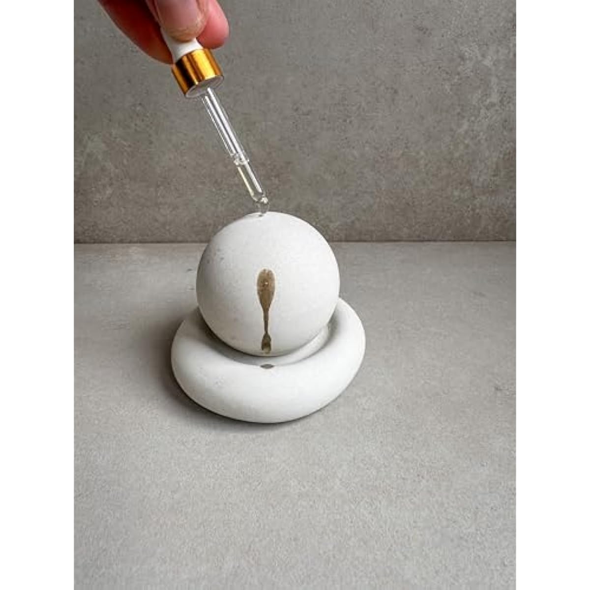Concrete Essential Oil Diffuser, Aromatherapy Sphere, Passive Dome Diffuser, Cement Decor, Fragrance Air Freshener, Cement Diffuser Stone, Ball Ornament, Non-Electric Diffusing Stone