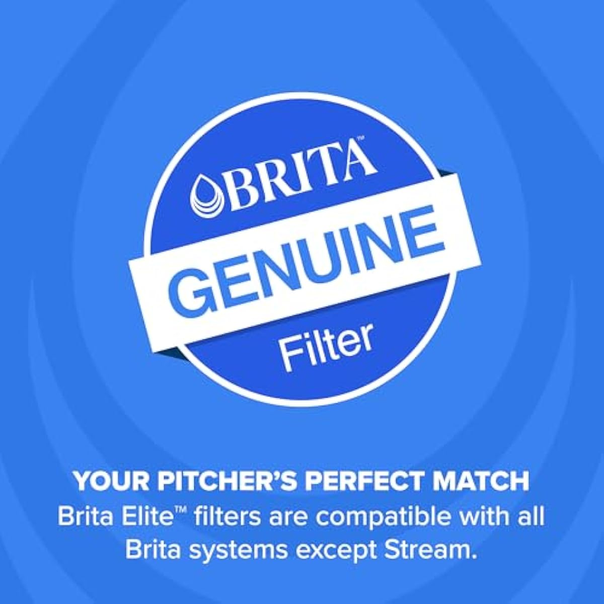 Brita Filter Replacements for Water Pitchers and Dispensers, Elite, NSF Certified to Remove 99% of Lead, 2 Count, Blue