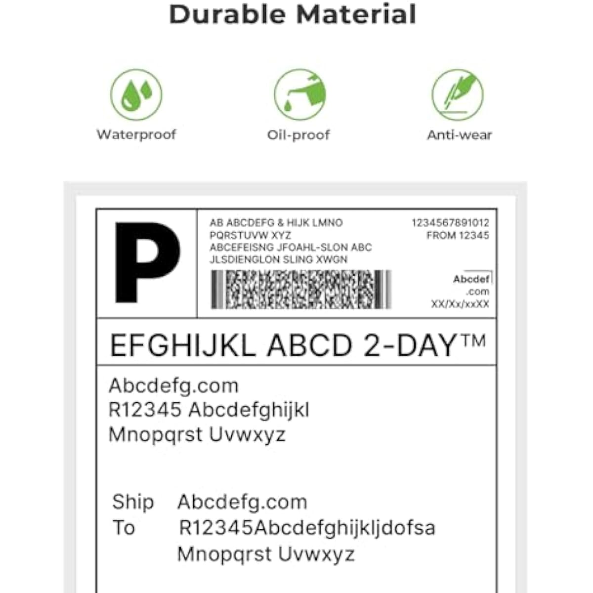 Nelko Genuine 4x6 Direct Thermal Shipping Label (Pack of 500 Fan-Fold Labels), 4x6 Thermal Labels for Nelko PL70E Shipping Label Printer, Perforated and Strong Adhesive, Commercial Grade