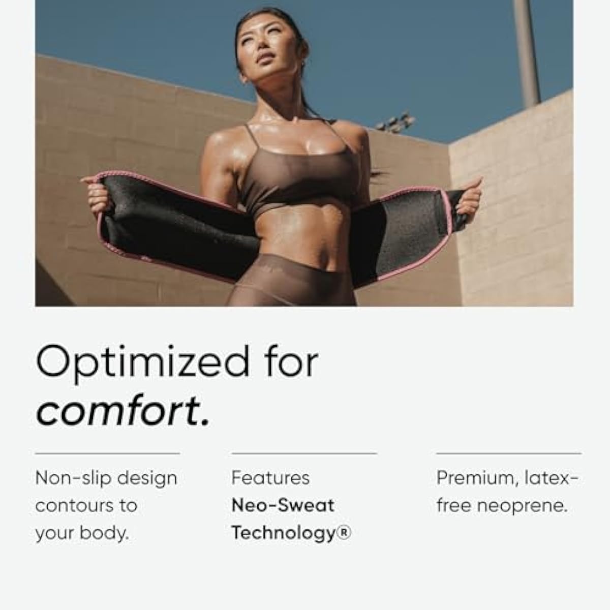 Sports Research Sweet Sweat Waist Trimmer (Core Series) - Premium Sweat Enhancing Fitness Band for Women & Men