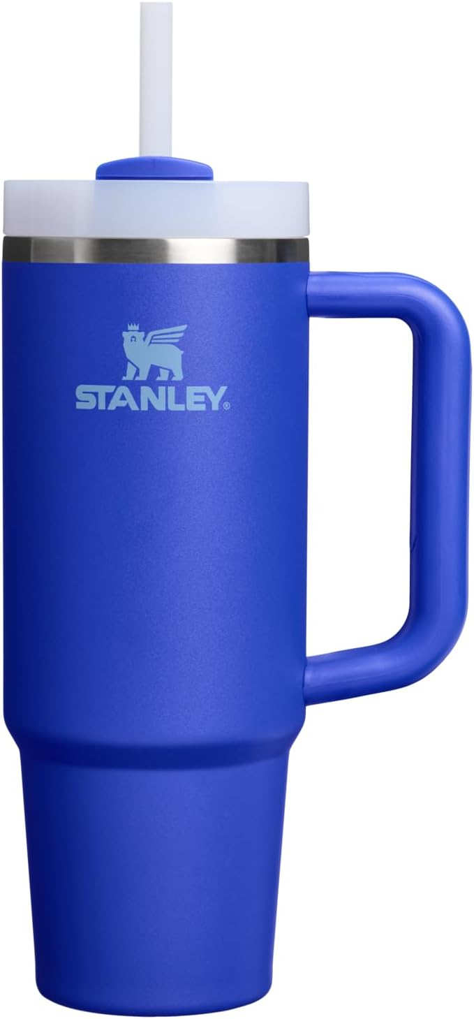 STANLEY Quencher H2.0 Tumbler with Handle and Straw 40 oz | Flowstate 3-Position Lid | Cup Holder Compatible for Travel | Insulated Stainless Steel Cup | BPA-Free | Cherry Blossom