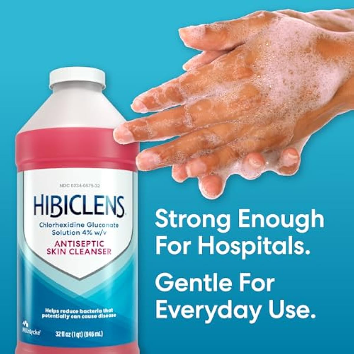 Hibiclens – Antimicrobial and Antiseptic Soap and Skin Cleanser – 32 oz – for Home and Hospital – 4% CHG, Packaging May Vary