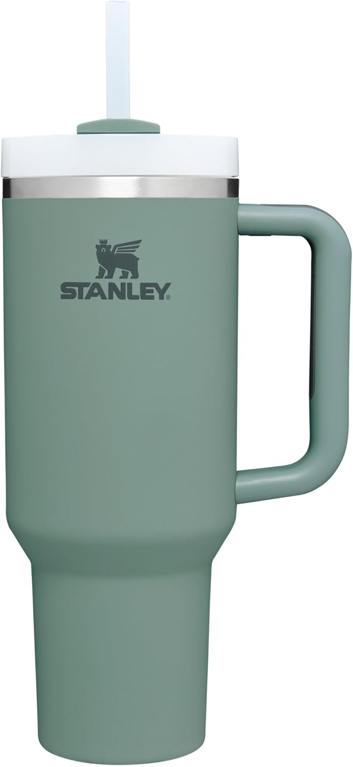 STANLEY Quencher H2.0 Tumbler with Handle and Straw 40 oz | Flowstate 3-Position Lid | Cup Holder Compatible for Travel | Insulated Stainless Steel Cup | BPA-Free | Cherry Blossom