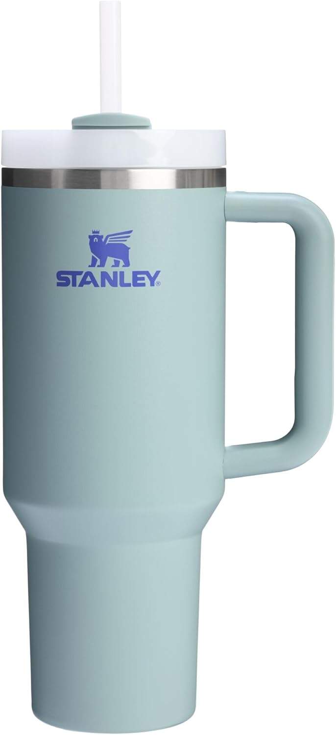 STANLEY Quencher H2.0 Tumbler with Handle and Straw 40 oz | Flowstate 3-Position Lid | Cup Holder Compatible for Travel | Insulated Stainless Steel Cup | BPA-Free | Cherry Blossom