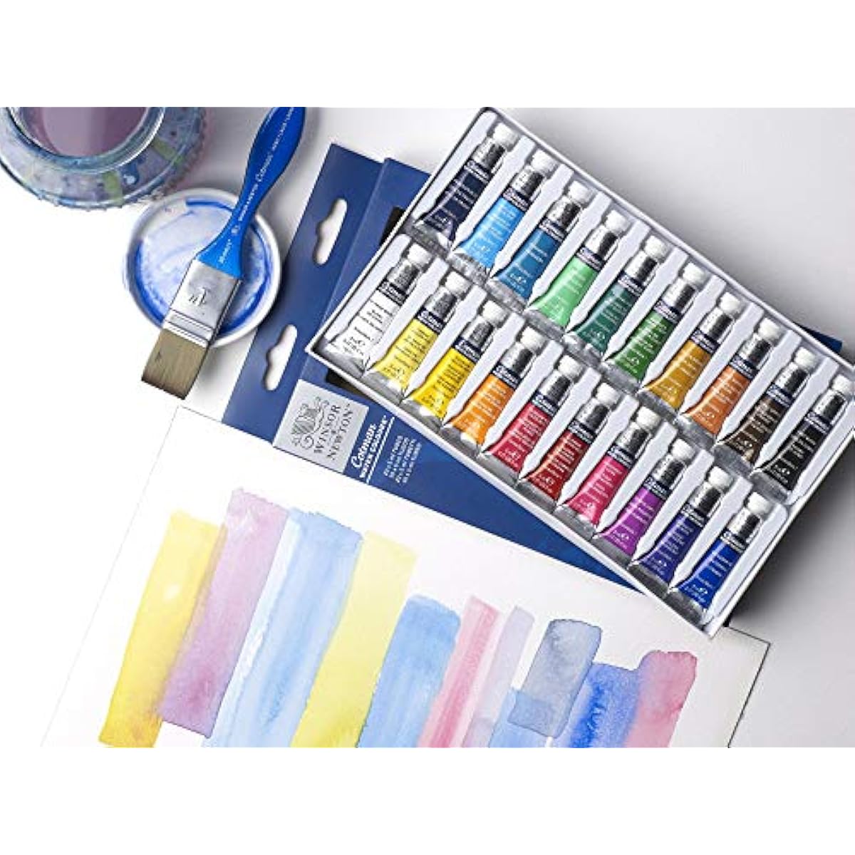 Winsor & Newton Cotman Watercolor Paint Set, 20 Colors, 5ml (0.17-oz) Tubes