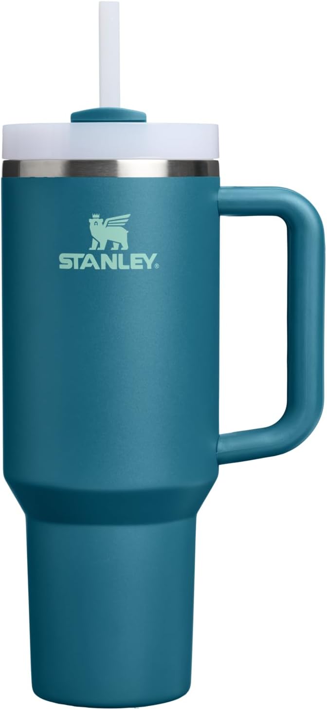 STANLEY Quencher H2.0 Tumbler with Handle and Straw 40 oz | Flowstate 3-Position Lid | Cup Holder Compatible for Travel | Insulated Stainless Steel Cup | BPA-Free | Cherry Blossom