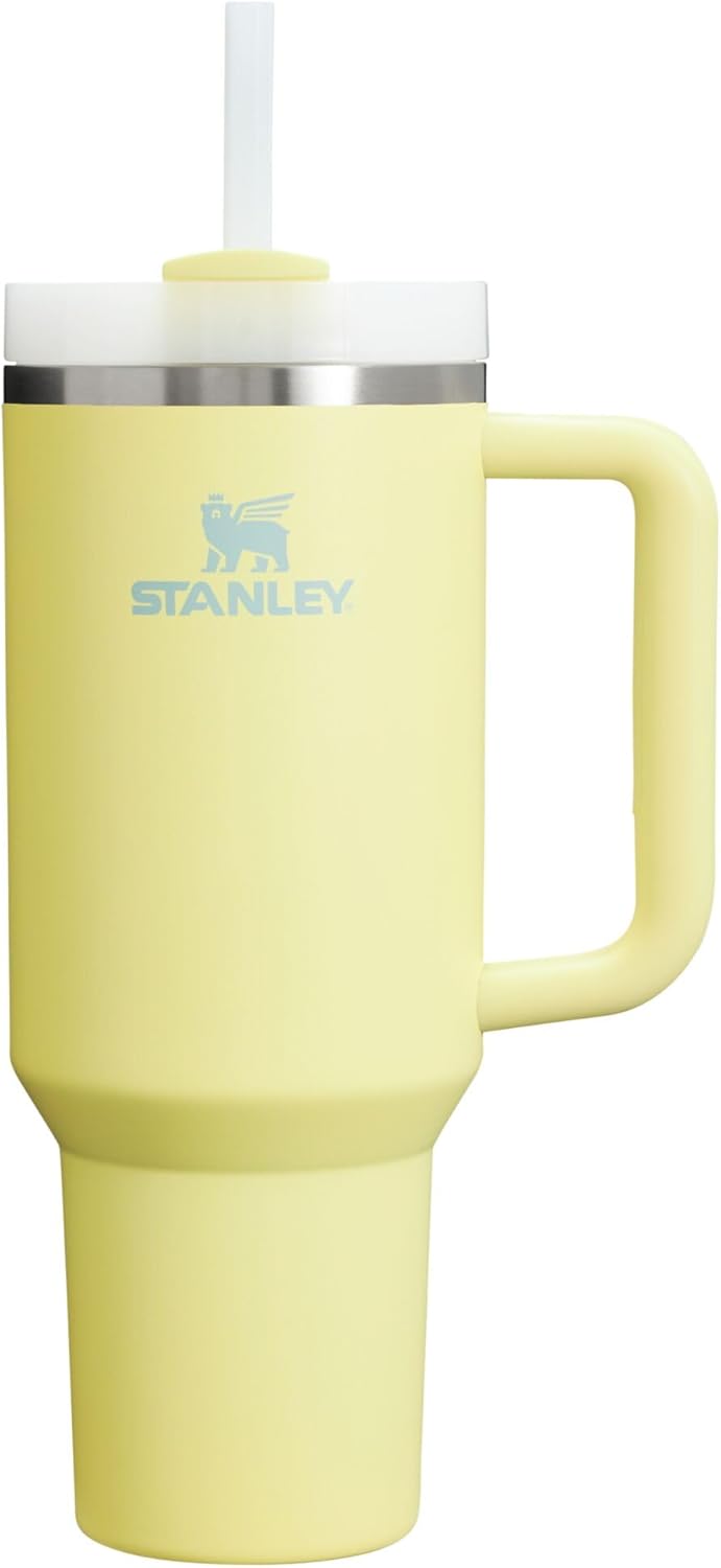 STANLEY Quencher H2.0 Tumbler with Handle and Straw 40 oz | Flowstate 3-Position Lid | Cup Holder Compatible for Travel | Insulated Stainless Steel Cup | BPA-Free | Cherry Blossom