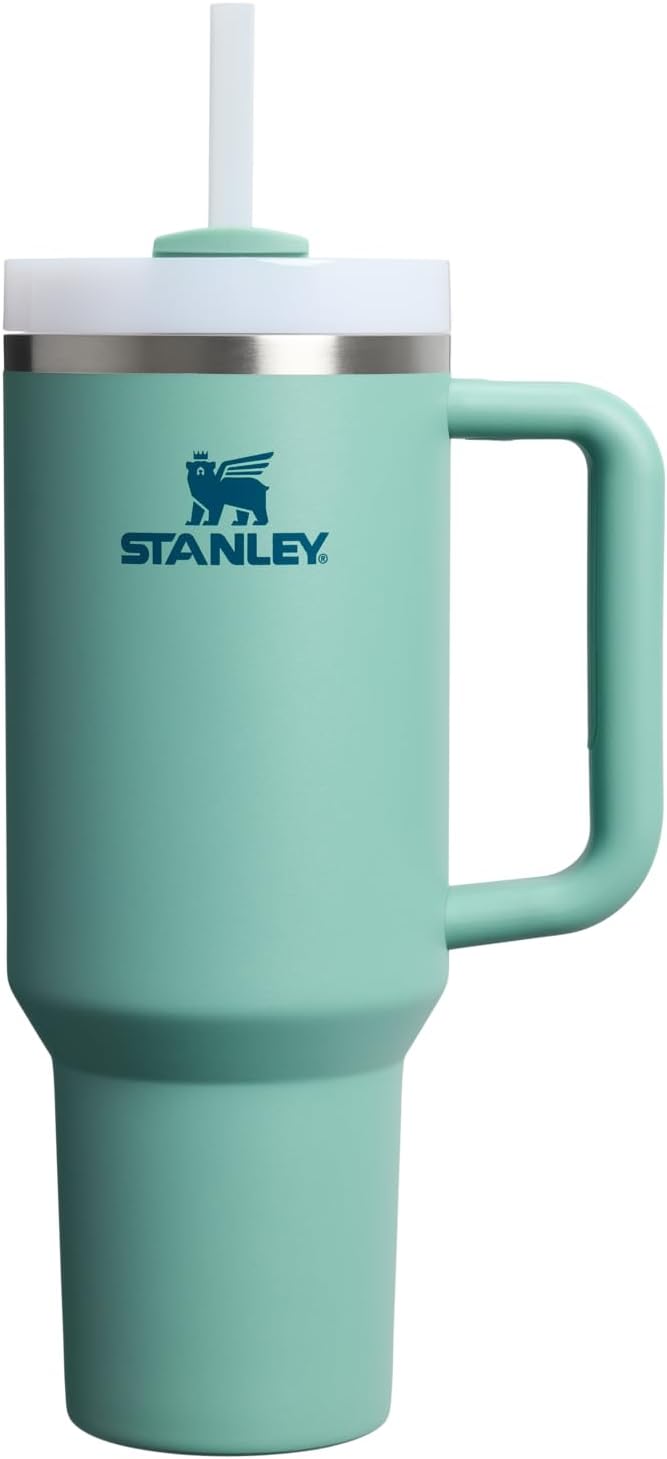 STANLEY Quencher H2.0 Tumbler with Handle and Straw 40 oz | Flowstate 3-Position Lid | Cup Holder Compatible for Travel | Insulated Stainless Steel Cup | BPA-Free | Cherry Blossom