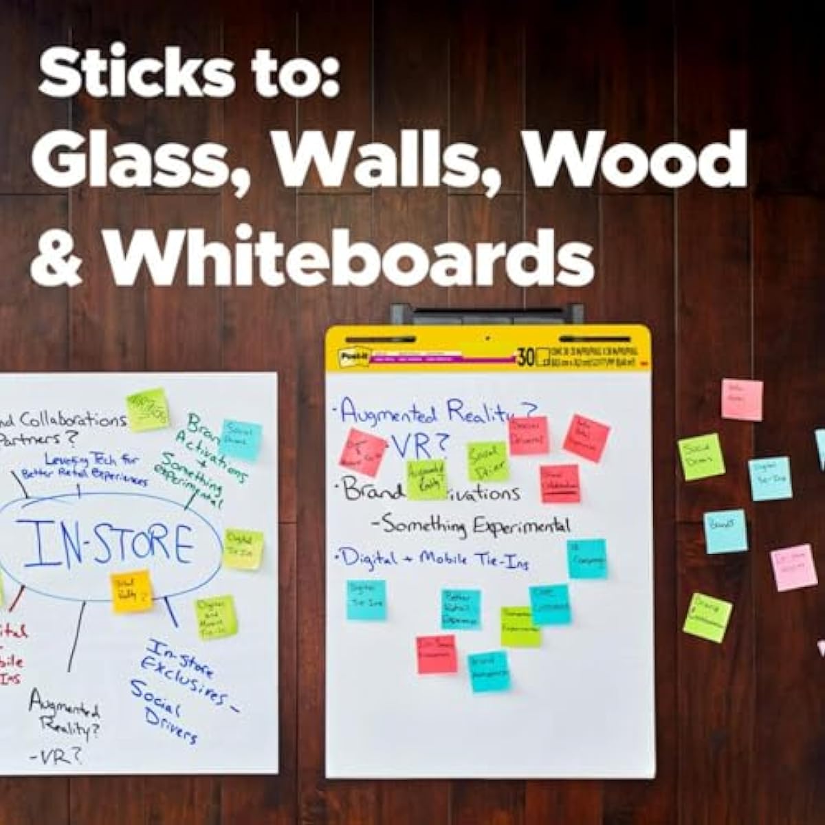 Post-it Super Sticky Easel Pad, 25 x 30 Inches, 30 Sheets Per Pad, 4 Pads, Large, White, Premium Self Stick Flip Chart Paper, Anchor Chart, Office Supplies & School Supplies, Great for Teachers and Students, 2 packs per case
