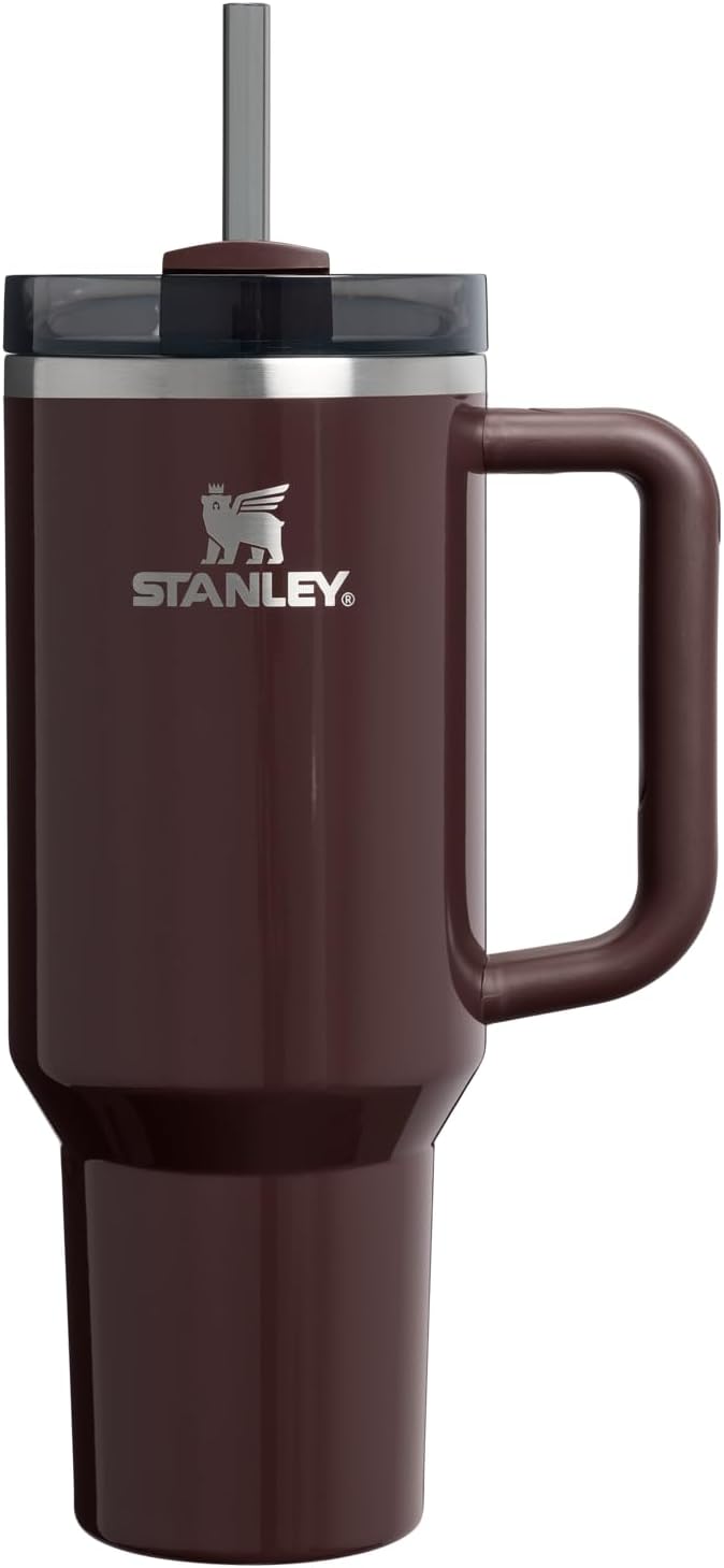STANLEY Quencher H2.0 Tumbler with Handle and Straw 40 oz | Flowstate 3-Position Lid | Cup Holder Compatible for Travel | Insulated Stainless Steel Cup | BPA-Free | Cherry Blossom