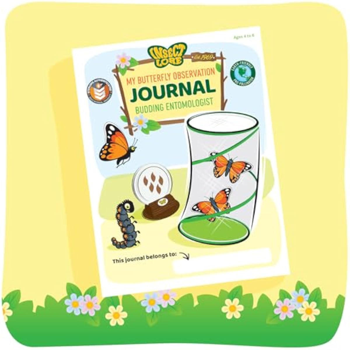 Insect Lore Raise and Release Butterfly Garden Kit – Caterpillar Habitat with redeemable Voucher – STEM-accredited Butterfly Growing Kit for Kids, Classrooms, and Homeschool Learning