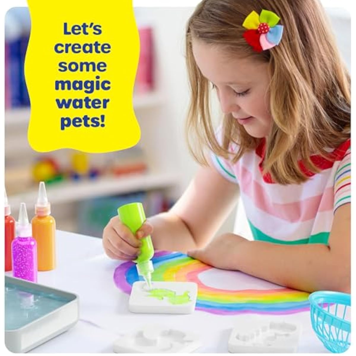 Dan&Darci Aqua Fairy Water Gel Kit for Kids - Easter Gift - Magic Elf Toy Kits - Waters Pets - DIY Squishy Maker Set - Craft for Kids - Make Your Own Squishies Toys Crafts - Gifts for Boys & Girls