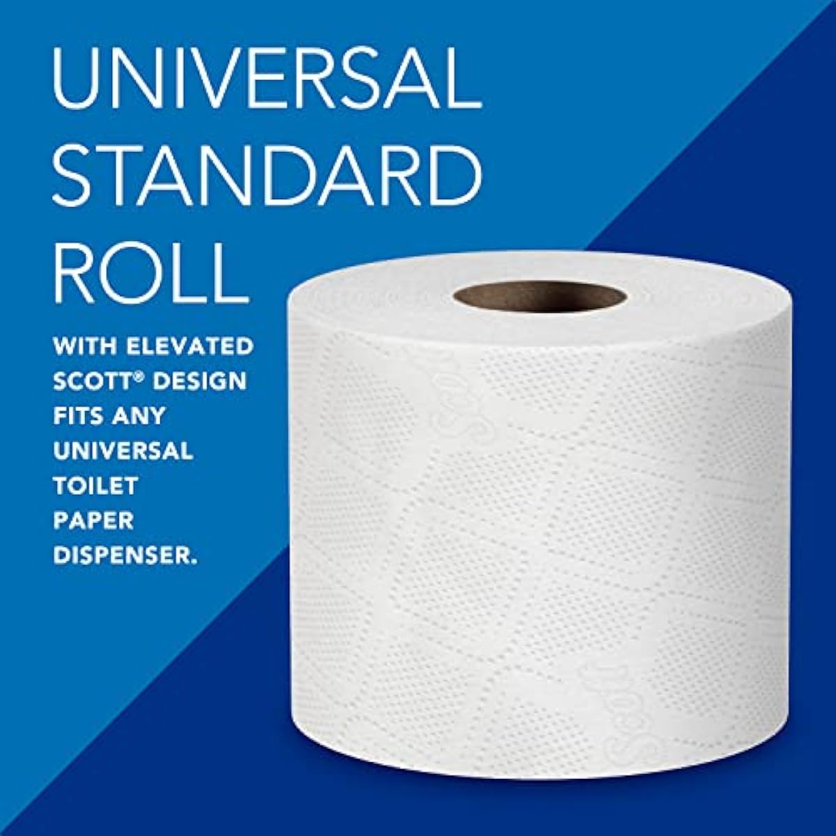Scott Professional 100% Recycled Fiber Standard Roll Bulk Toilet Paper (13217), 2-Ply, Elevated Design, White, Individually Wrapped (80 Rolls of 473 Sheets, 37,840 Sheet Total)