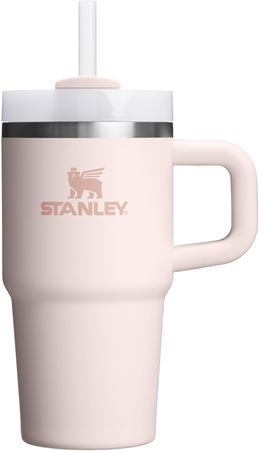 STANLEY Quencher H2.0 Tumbler with Handle and Straw 40 oz | Flowstate 3-Position Lid | Cup Holder Compatible for Travel | Insulated Stainless Steel Cup | BPA-Free | Cherry Blossom