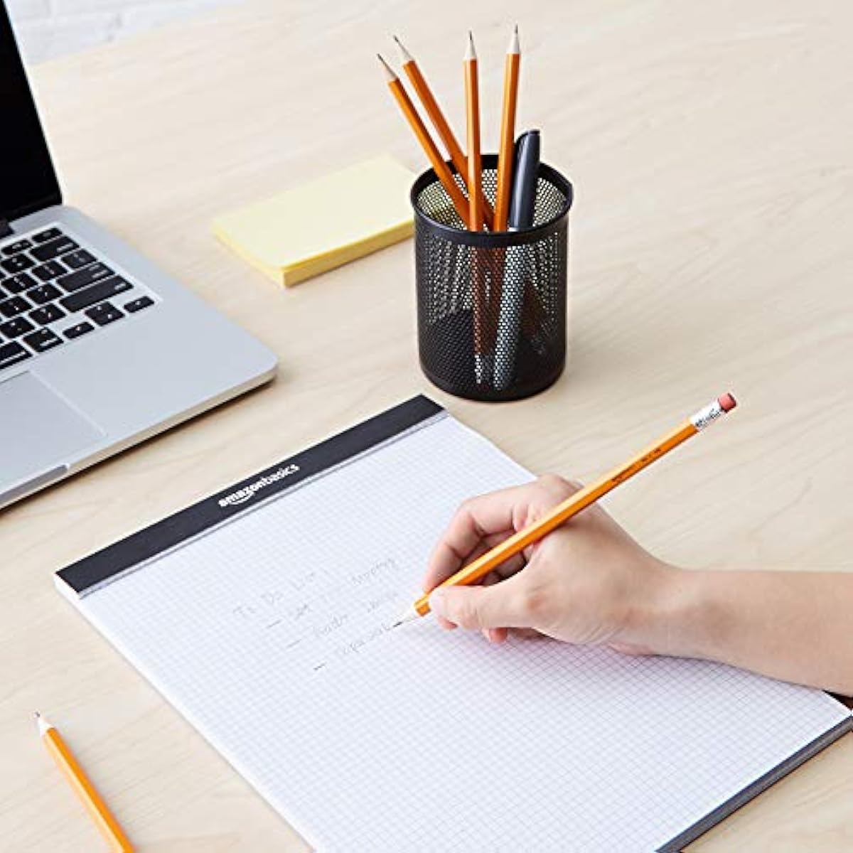Amazon Basics Wood-Cased #2 HB School Pencils with Erasers for Writing and Drawing, Pre-sharpened, Soft Strong Lead, Orange, 30 Count