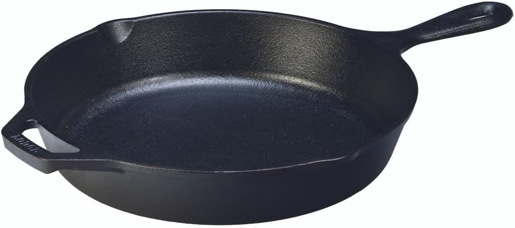 Lodge Seasoned Cast Iron Skillet - Quality Frying Pan for the Stove, Oven, Grill & Campfire - Includes Silicone Hot Handle Holder - Non-Toxic, Nonstick & Long-Lasting - 12 Inches